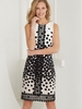 Joseph Ribkoff Black/White Sleeveless Shift Dress