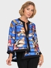 Joseph Ribkoff Bright Blue Flower Asymmetric Jacket