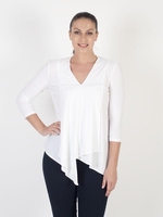 Joseph Ribkoff Ivory Silky V-neck Top