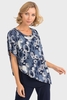 Joseph Ribkoff Navy and Grey Top