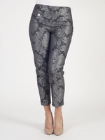 Joseph Ribkoff Silver Grey Floral Printed Trousers