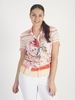 Just White Crinkle Print Top