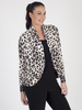 Leo & Ugo Beige/Black Leopard Printed Cardigan Jacket