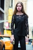 Leo & Ugo Black Lace Front and Back Jumper
