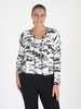 Leo & Ugo Cream/Black Abstract Printed Fine Knit Twin set
