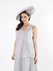Light Grey Frill Top in Linen