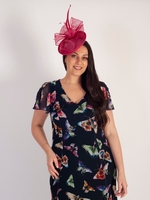 Lipstick Small Hatinator with Bows & Feathers