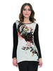 Michaela Louisa Floral Placement Print Top With Black Jersey