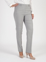 Michele Light Grey Classic Flannel Slim Leg Trouser Regular