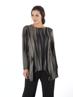 Mink Abstract Stripe Jersey Tunic