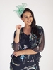 Mint Pillbox Fascinator With Feather & Bows