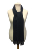 Navy Fringed Pashmina Wrap