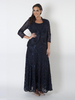 Navy Lace Jacket Embellished with Cornelli Ribbon