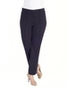 Navy Pin Stitch Trim Stretch Trouser