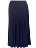 Navy Piping Trim Tuck Detail Jersey Skirt