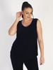 Navy Stretch Velvet Unlined Camisole