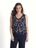 Navy/Mink/Ivory Ombre Cornelli Emb Lace Lined Cami