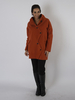 Orange Wool Button Detailed Coat