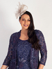 Pearl Pillbox Fascinator with Feather & Bows
