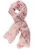 Pink Branch and Rose Printed Scarf