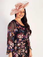 Pink Medium Hatinator with Sinamay Loops & Quills