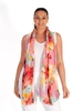 Pink Red Watercolour Floral Scene Scarf