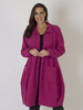 Pink Tab Trim Barrel Wool Coat