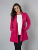 Pink Zip Detail Wool Coat