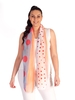 Pink/Orange Painted Stripe & Spot Scarf