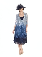 Powder Blue/Navy Ombre Devoree Pixie Coat
