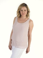 Powder Pink Double Layer Chiffon Cami