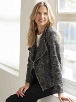 RABE Fringed Check Jacket
