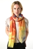 Red/Blue Abstract Watercolour Brush Strokes Scarf