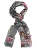 Red/Grey Flower Scarf
