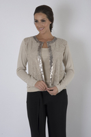 Sequin beige Cardigan