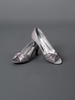 Silver Satin Wide Fit Shoe - D Fit