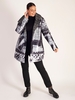 Silver/Black & White Artist Print Reversible Quilted Jacket