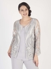 Soft Grey Scallop Edge Emb. Mesh Jacket