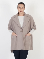 Tan Short Sleeve Wool Jacket