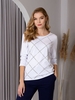 White Long Sleeve Diamond Top