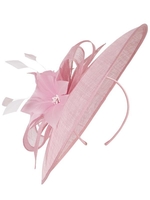 Wild Rose Sinamay and Feather Saucer Hatinator