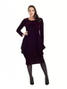 Wine Velvet Drape Dress