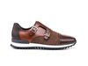 Adone - Double monk running deco multicolor suede coffee