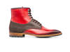 Adriano - Red Calf Crust Coffee Suede Leather Men Ankle Boot