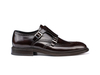 Alberto - Coffee polished Leather Men Double Monk