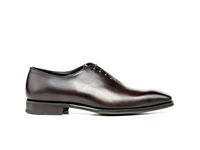 Cesare - Coffee Calf Crust Leather Men Oxford Plain Vamp