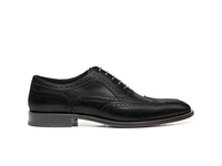 Fred - Black Calf Leather Men Oxford Wing Brogue