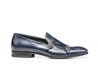 Lapo - Deco crocodile navy double monk