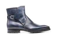 Tito - Navy Calf Crust Leather Men Buckle Boot