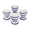 Blue Stripe Egg Cups set of 4